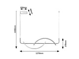 Lustra suspendata LED Jarnelle, crom satin, 35W, 2450lm, 3000K, IP20, Rabalux, 72233