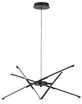 Suspensie Henli, negru mat, LED, 30W, 1400 lumeni,  3000K, L.76 cm, Rabalux 72237