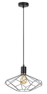 Suspensie Fran, 1xE27, negru mat, D.30 cm, Rabalux 72241