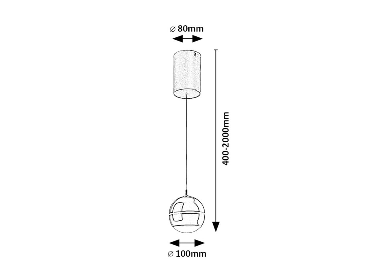 Suspensie/plafoniera Maelo, negru, LED, 6W, 200 lumeni, 4000K ,Rabalux 72246