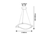 Suspensie Serena, negru mat, LED, 34W, 3350 lumeni, 4000K, D.64 cm, Rabalux 72253