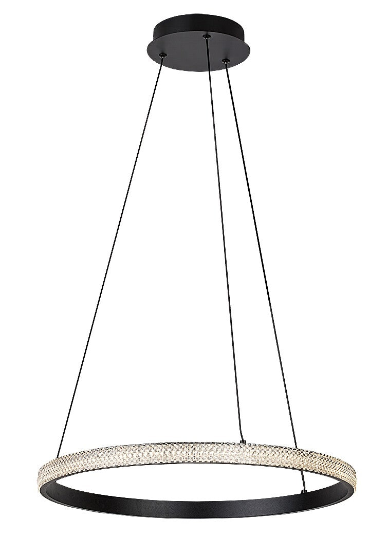 Suspensie Grete, negru mat, LED, 32W, 2150 lumeni, 3000K, D.50 cm, Rabalux 72258