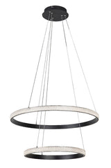 Suspensie Grete, negru mat, LED, 60W, 3450 lumeni, 3000K, D.60 cm, Rabalux 72259