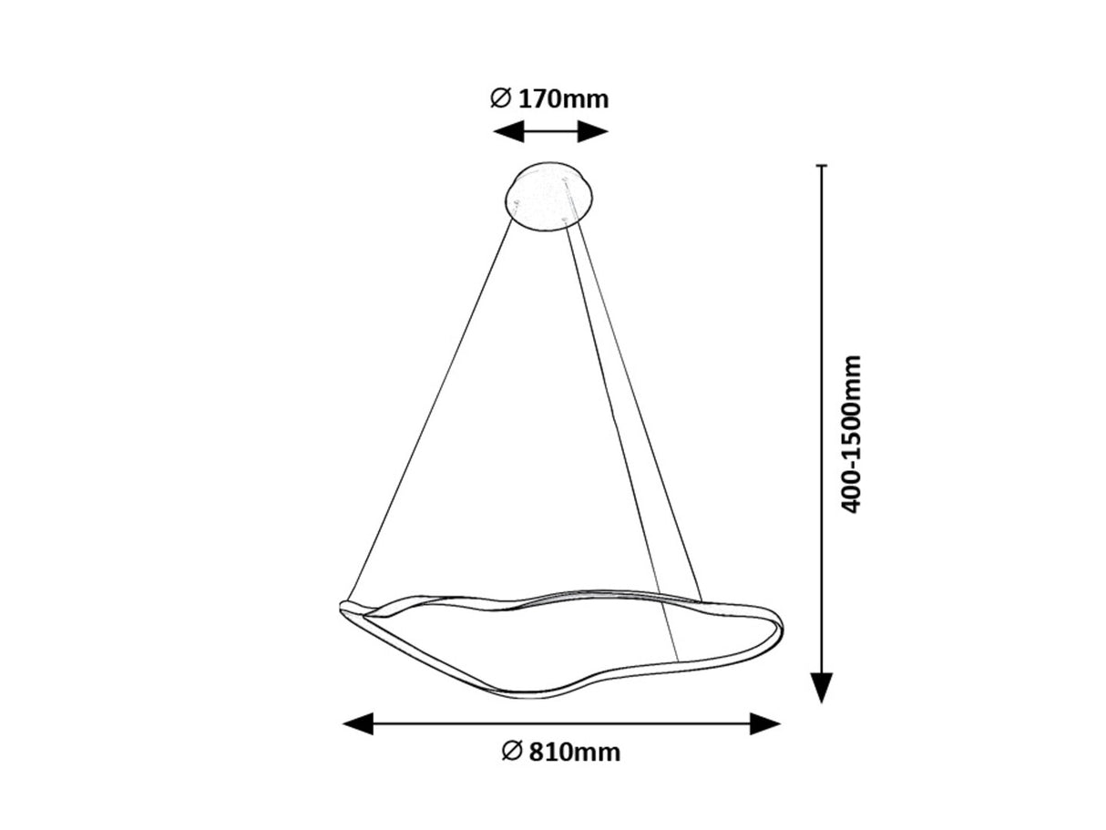 Suspensie  Mirossi, negru mat, LED, 40W, 2070 lumeni, 4000K, L.81 cm, Rabalux 72266