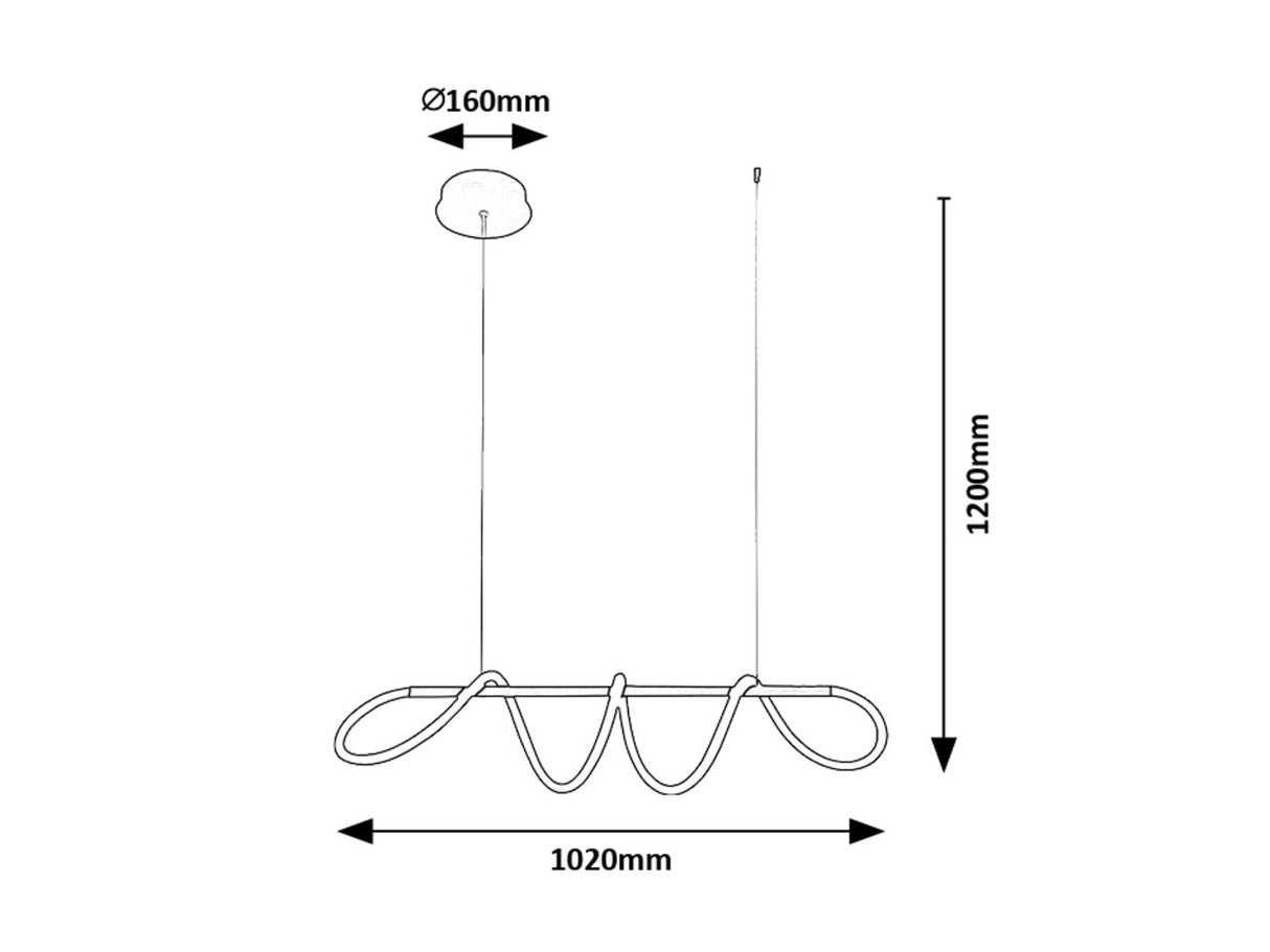 Suspensie Montema, Led 40W, 3750lumeni,negru, Rabalux, 72269