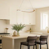 Lustra suspendata LED Kallira, auriu mat, 40W, 2100lm, 3000K, H.150cm, IP20, Rabalux, 72281