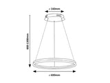 Lustra suspendata LED Isaure, negru, 35W, 2200lm, 3000K/4000K/6500K, IP20, Rabalux, 72301