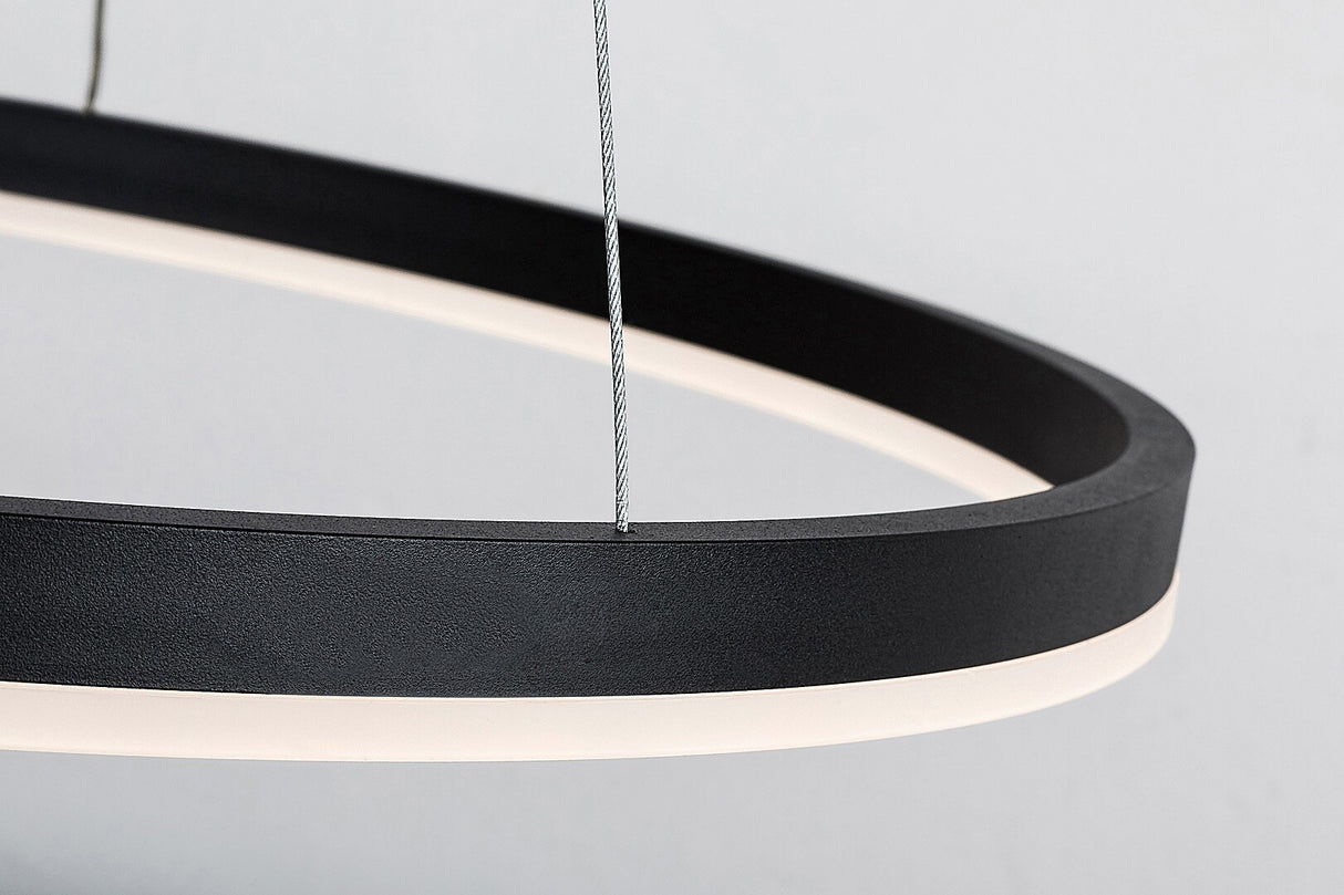 Lustra suspendata LED Isaure, negru, 35W, 2200lm, 3000K/4000K/6500K, IP20, Rabalux, 72301