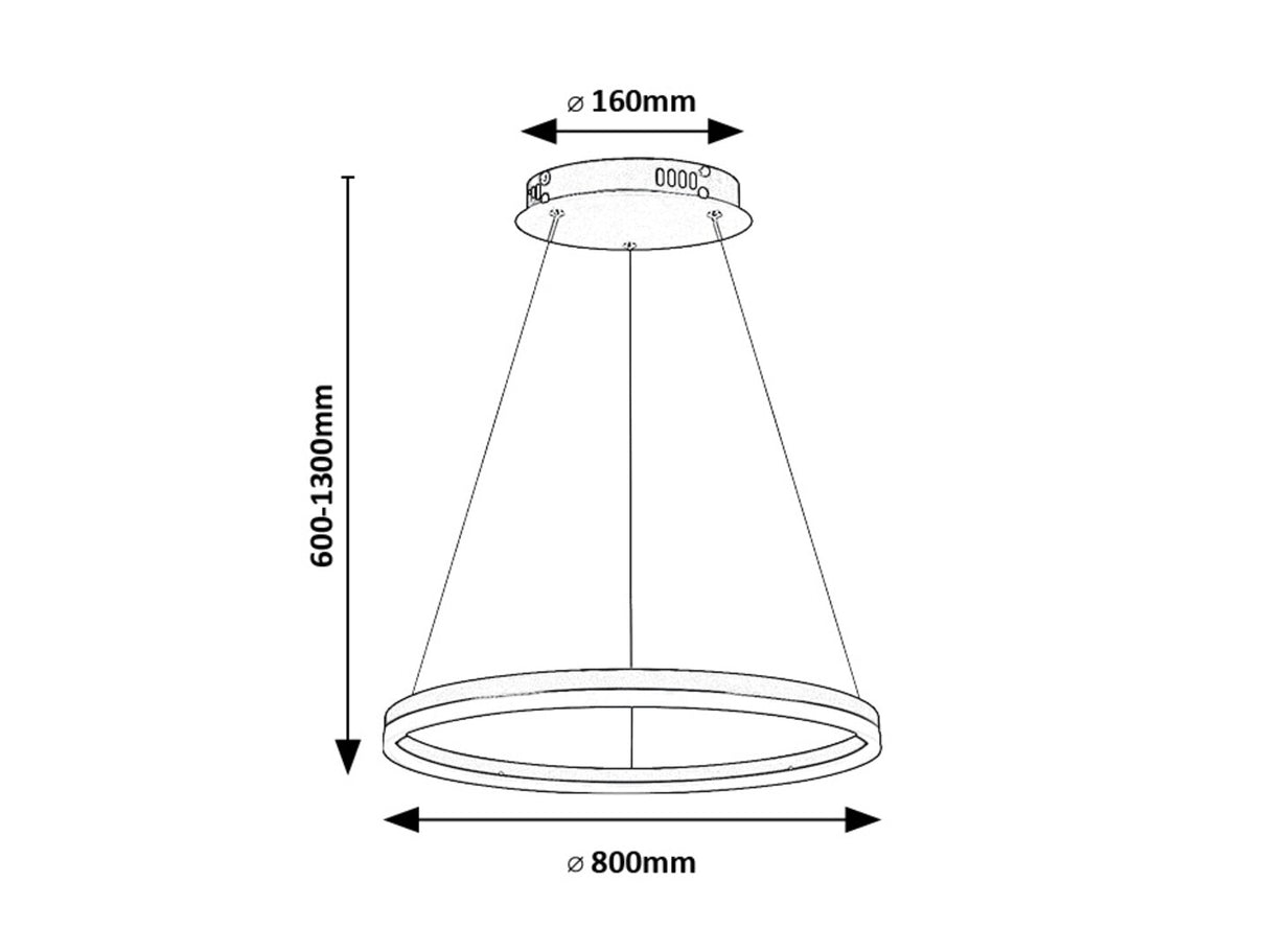 Lustra suspendata LED Isaure, negru, 45W, 3000lm, 3000K/4000K/6500K, IP20, Rabalux, 72302