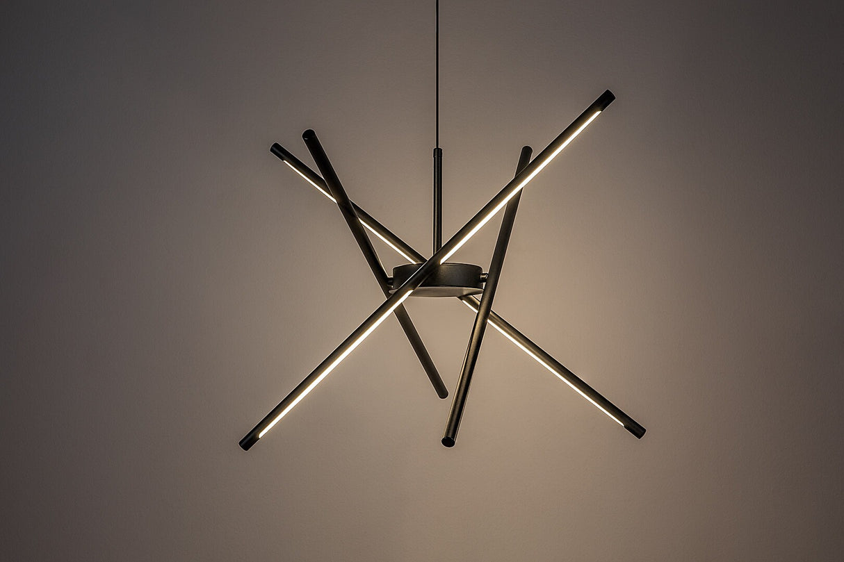 Lustra suspendata LED Henli2, negru, 40W, 2800lm, 3000K, IP20, Rabalux, 72338