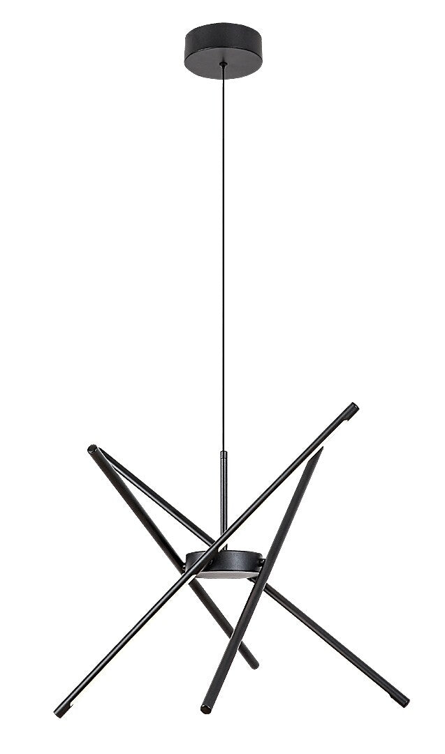 Lustra suspendata LED Henli2, negru, 40W, 2800lm, 3000K, IP20, Rabalux, 72338