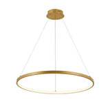 Lustra suspendata LED Beliza, auriu mat, 55W, 4100lm, 3000K, H.120cm, IP20, Rabalux, 72347