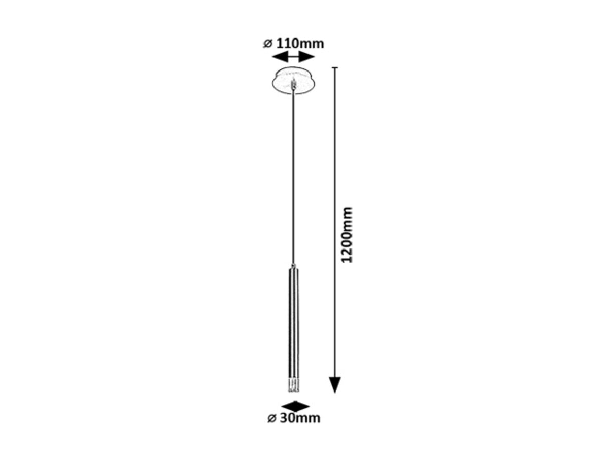 Lustra suspendata Ramira, negru, 1xG9, IP20, Rabalux, 72356