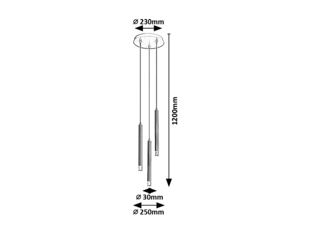 Lustra suspendata Ramira, negru, 3xG9, IP20, Rabalux, 72358