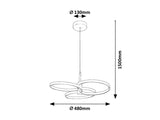 Lustră LED suspendată modernă 50W 4000lm cu telecomandă și lumină reglabilă – Isidora