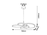 Lustră LED suspendată modernă 70W 5600lm cu telecomandă și lumină reglabilă – Isidora