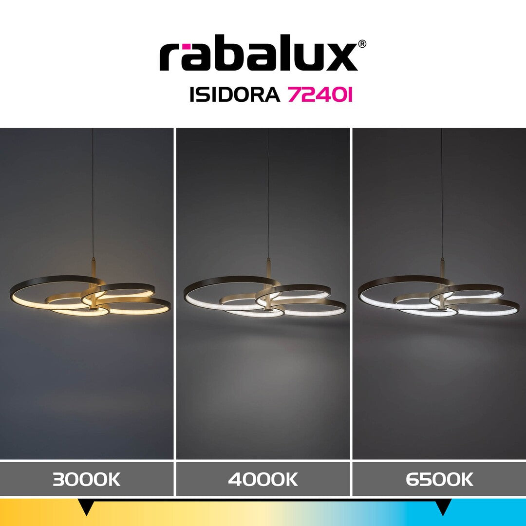 Lustră LED suspendată modernă 70W 5600lm cu telecomandă și lumină reglabilă – Isidora