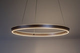 Lustra suspendata LED Nevira, maro periat, 36W, 2520lm, 3000K-6500K, H.130cm, IP20, Rabalux, 72402