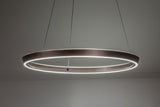 Lustra suspendata LED Nevira, maro periat, 36W, 2520lm, 3000K-6500K, H.130cm, IP20, Rabalux, 72402
