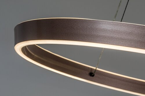 Lustra suspendata LED Nevira, maro periat, 36W, 2520lm, 3000K-6500K, H.130cm, IP20, Rabalux, 72402