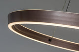 Lustra suspendata LED Nevira, maro periat, 36W, 2520lm, 3000K-6500K, H.130cm, IP20, Rabalux, 72402