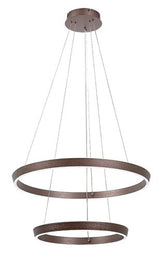 Lustra suspendata LED Nevira, maro periat, 45W, 3150lm, 3000K-6500K, H.140cm, IP20, Rabalux, 72403