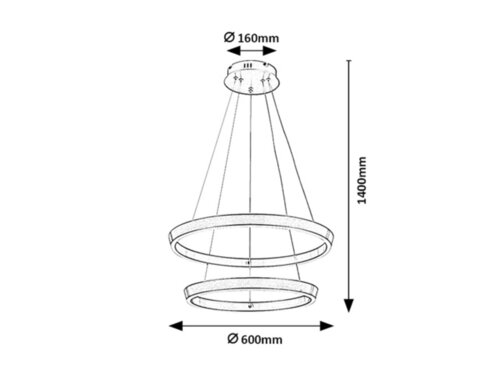 Lustra suspendata LED Nevira, maro periat, 45W, 3150lm, 3000K-6500K, H.140cm, IP20, Rabalux, 72403