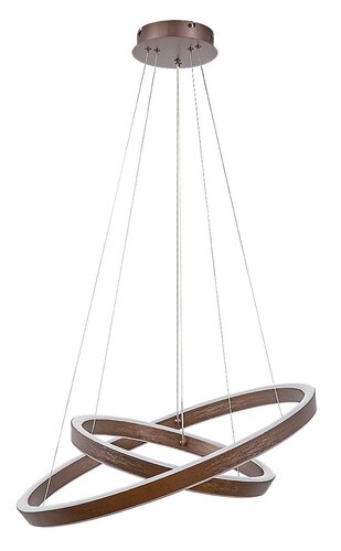 Lustra suspendata LED Nevira, maro periat, 45W, 3150lm, 3000K-6500K, H.140cm, IP20, Rabalux, 72403