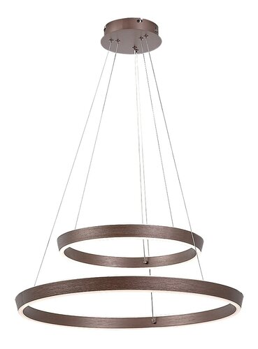 Lustra suspendata LED Nevira, maro periat, 45W, 3150lm, 3000K-6500K, H.140cm, IP20, Rabalux, 72403