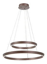 Lustra suspendata LED Nevira, maro periat, 45W, 3150lm, 3000K-6500K, H.140cm, IP20, Rabalux, 72403