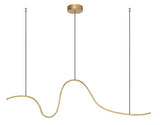 Lustra suspendata LED Cobria, auriu, 20W, 1600lm, 3000K, H.150cm, IP20, Rabalux, 72404