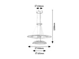 Lustra suspendata LED Zofrael, auriu mat, 36W, 2400lm, 3000K, H.120cm, IP20, Rabalux, 72412