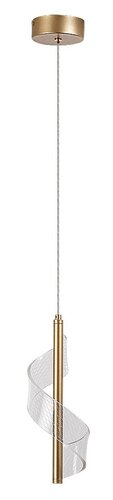 Lustra suspendata LED Zofrael, auriu mat, 6W, 550lm, 3000K, H.120cm, IP20, Rabalux, 72414