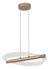 Lustra suspendata LED Olyssia, auriu, 24W, 1300lm, 3000K, H.130cm, IP20, Rabalux, 72463