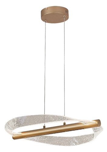 Lustra suspendata LED Olyssia, auriu, 24W, 1300lm, 3000K, H.130cm, IP20, Rabalux, 72463
