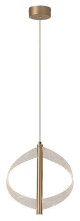 Lustra suspendata LED Olyssia, auriu, 8W, 340lm, 3000K, H.130cm, IP20, Rabalux, 72464