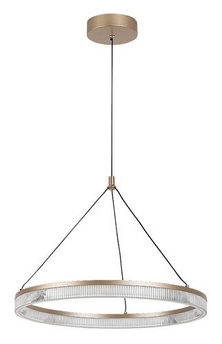 Lustra suspendata LED Rivona, auriu, 24W, 1700lm, 3000K-6500K, H.100cm, IP20, Rabalux, 72471