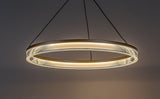 Lustra suspendata LED Rivona, auriu, 24W, 1700lm, 3000K-6500K, H.100cm, IP20, Rabalux, 72471