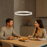 Lustra suspendata LED Rivona, auriu, 24W, 1700lm, 3000K-6500K, H.100cm, IP20, Rabalux, 72471