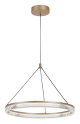 Lustra suspendata LED Rivona, auriu, 24W, 1700lm, 3000K-6500K, H.100cm, IP20, Rabalux, 72471