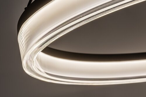 Lustra suspendata LED Seraphiel, negru, 24W, 1610lm, 3000K-6500K, H.100cm, IP20, Rabalux, 72478