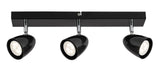 Plafoniera Perico, negru, 3xGU10, L.43cm, IP20, Rabalux, 73019