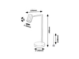 Lampa de birou Karter, negru mat, 1 x GU10, IP20, Rabalux, 73029