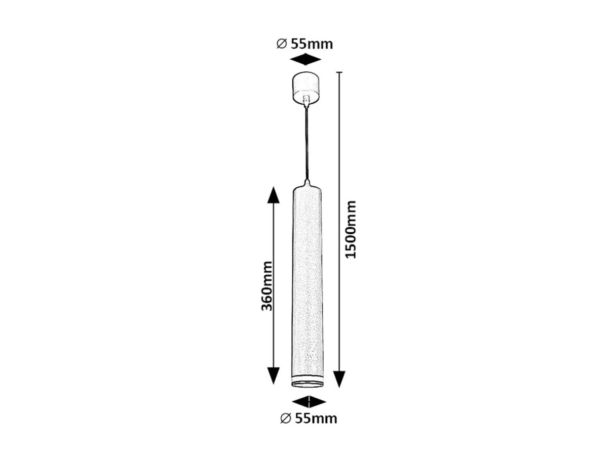 Suspensie Senobia, negru, 1xGU10, Rabalux 73036