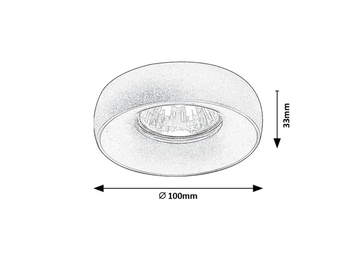 Plafoniera Luiza, 1xGU10, negru mat, Rabalux 73042