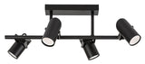Plafoniera Maximilian, negru mat, 4xGU10, IP20, Rabalux, 73044