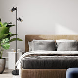 Lampadar Maximilian, negru mat, 2 x GU10, H.155cm, IP20, Rabalux, 73046
