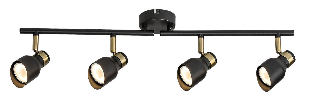 Plafoniera Lilou, negru/auriu, 4xGU10, IP20, Rabalux, 73050