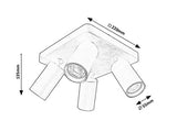 Spot Yorli, alb mat, 4xGU10, H.13,5cm, IP20, Rabalux, 73088
