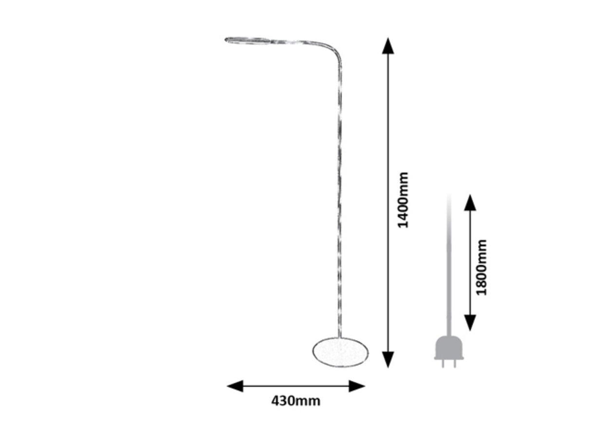 Lampadar Adelmo, negru, 910lm, LED 10W, 3000-6000K, Rabalux 74009